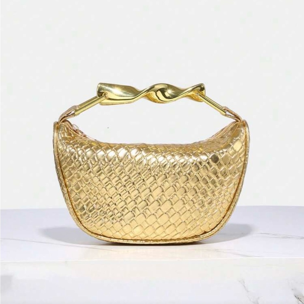 Gold Woven Handbag